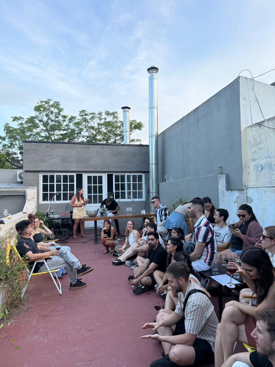 Impro Sessions - público en terraza
